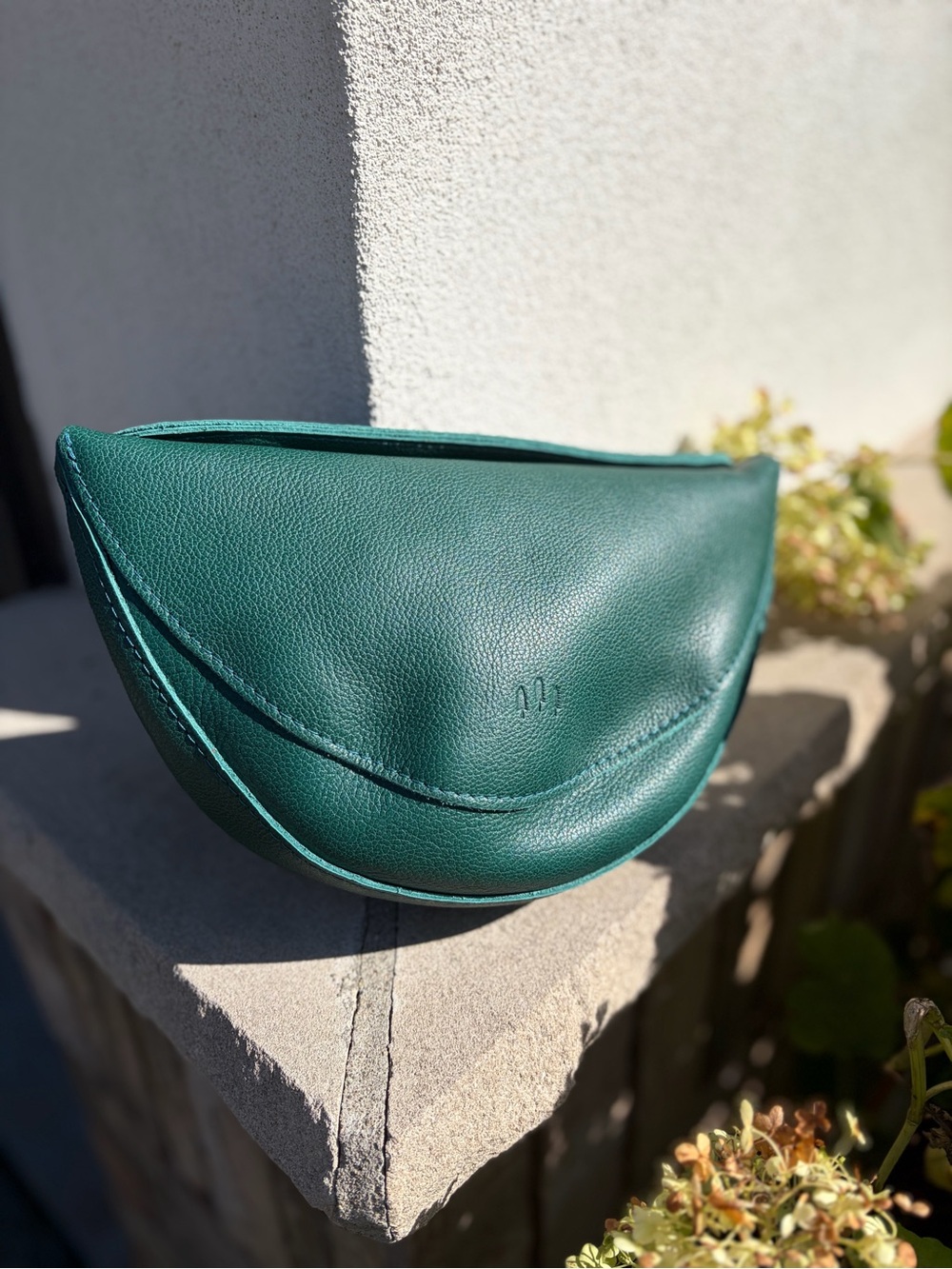 NWT Portland Leather Goods Medium Koala in Seaglass